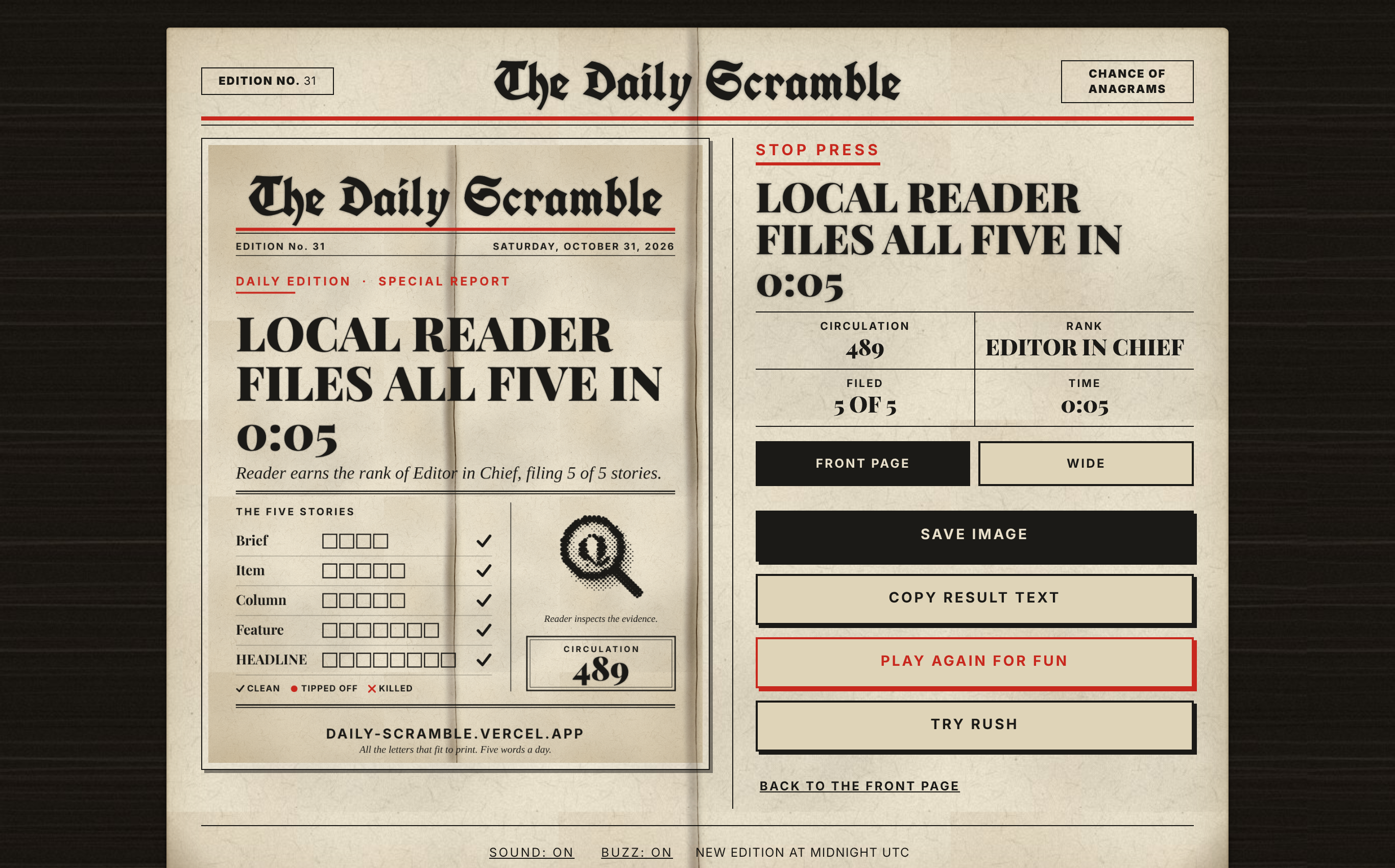 Daily Scramble