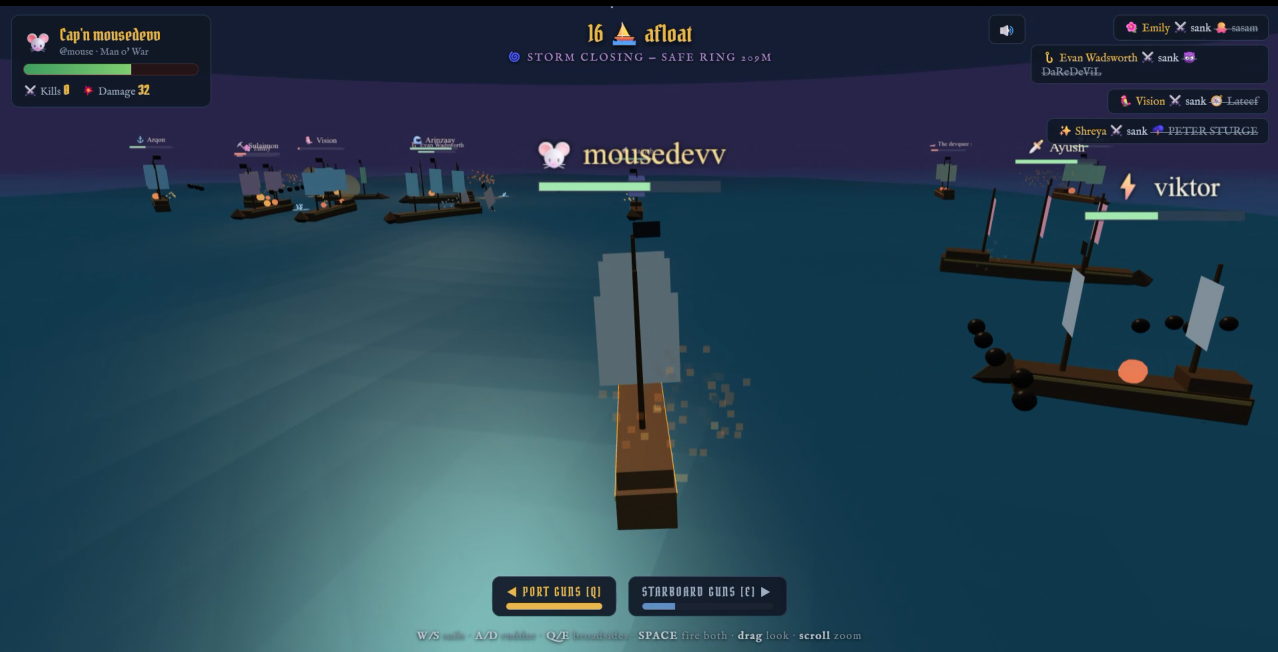 BROADSIDE ROYALE — a 3D pirate battle royale starring YOU (yes, you're in it)