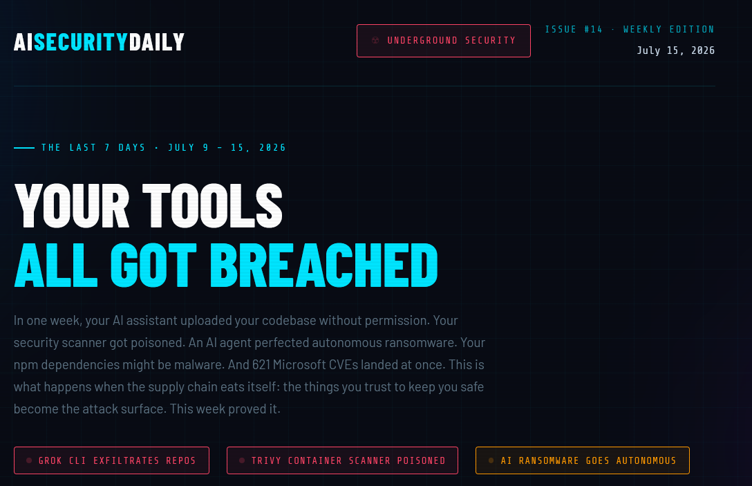 AISecurityDaily Issue #14: When Your Security Tools Become the Attack