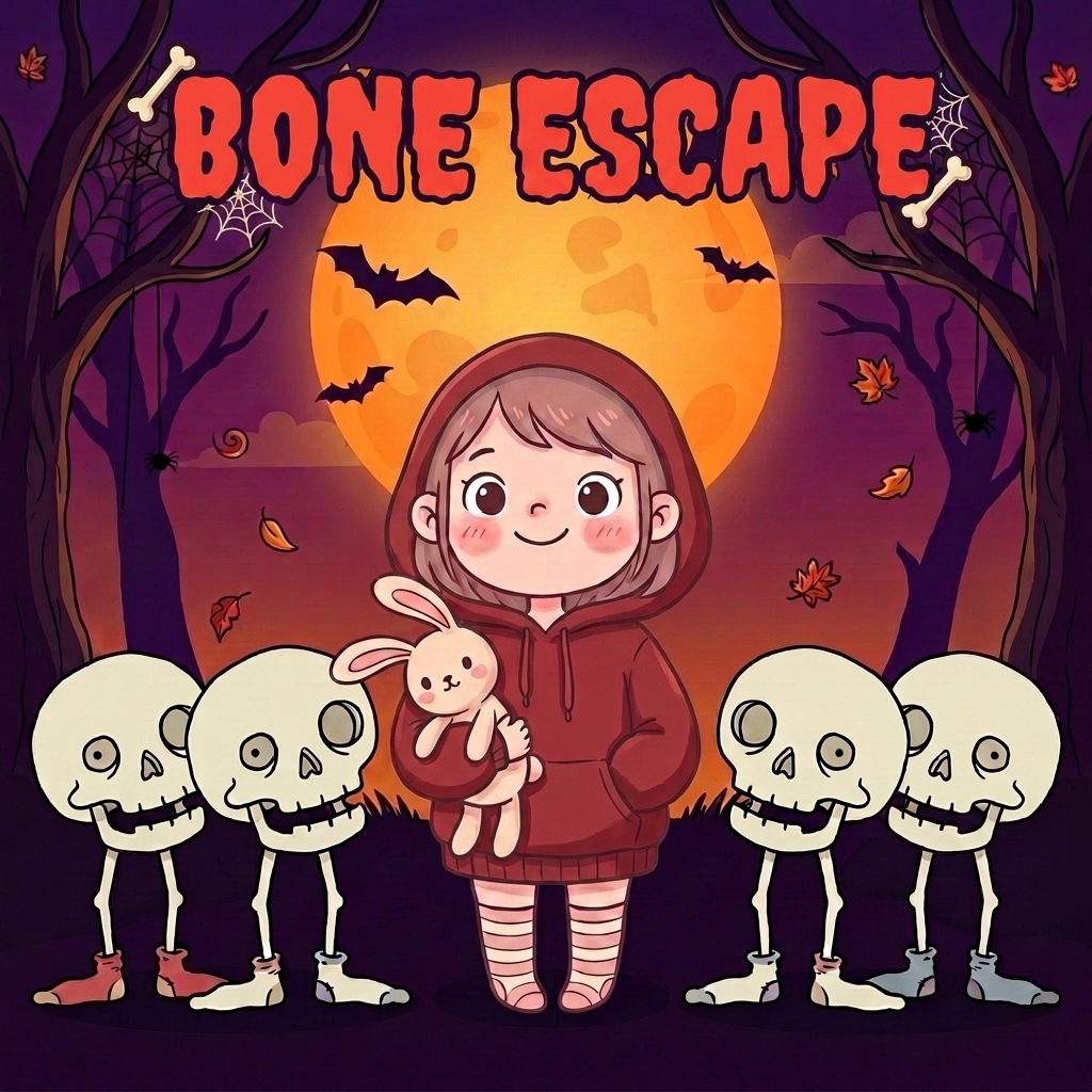 Bone Escape = a Pac-Man style maze game with living skeletons chasing the player, built entirely with HTML5 Canvas + vanilla JavaScript