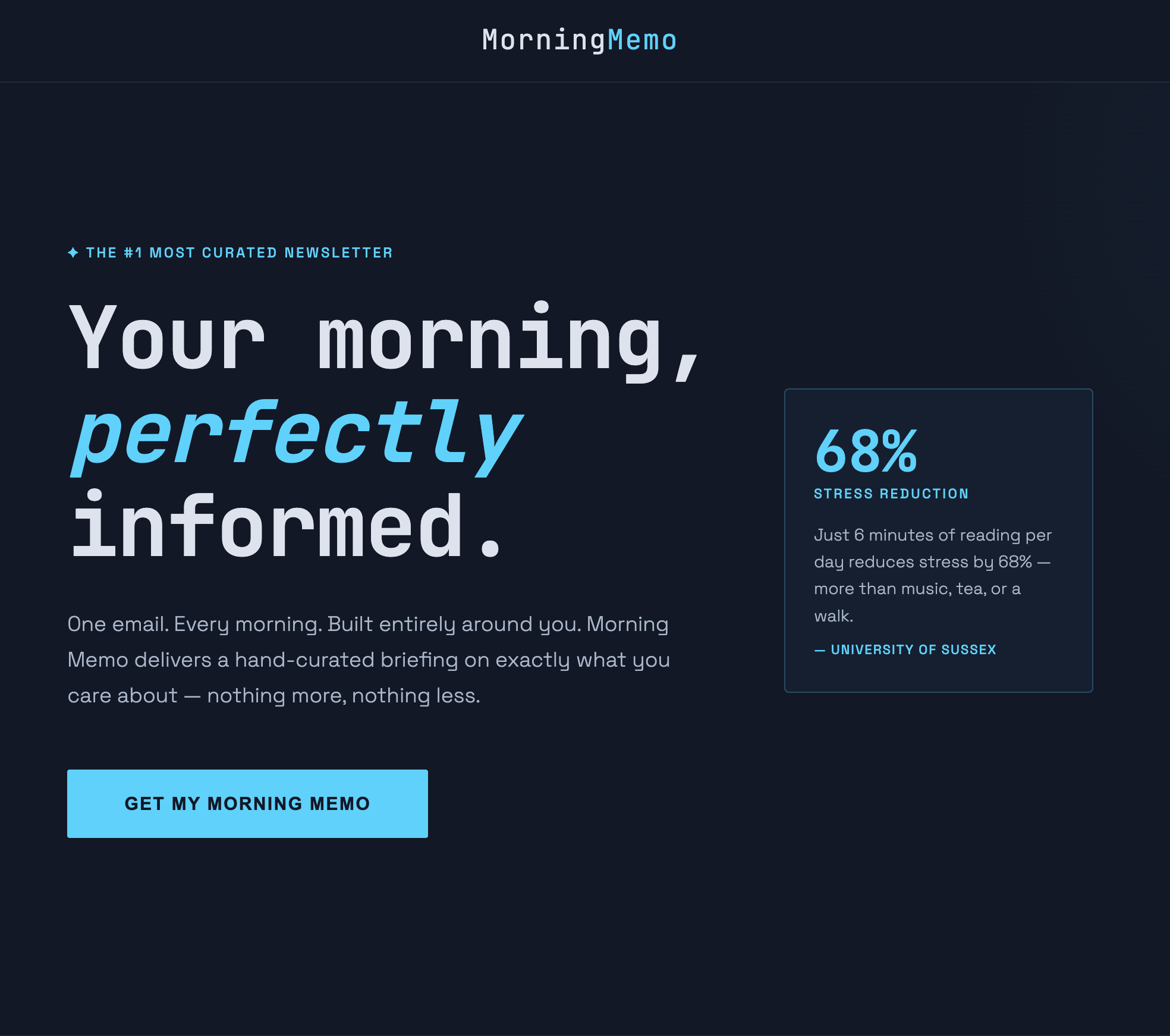 AI-powered personalized daily morning newsletter