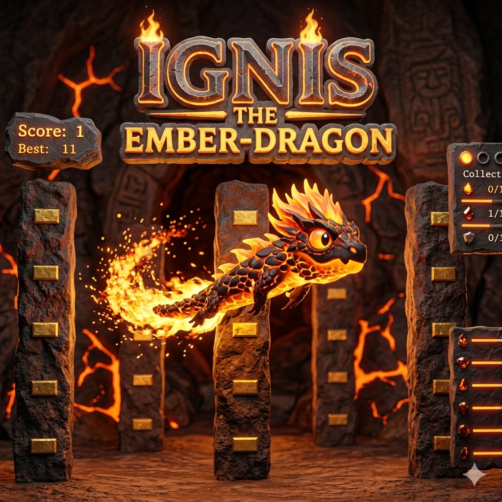 Ignis the Ember-Dragon: Cavern Escape