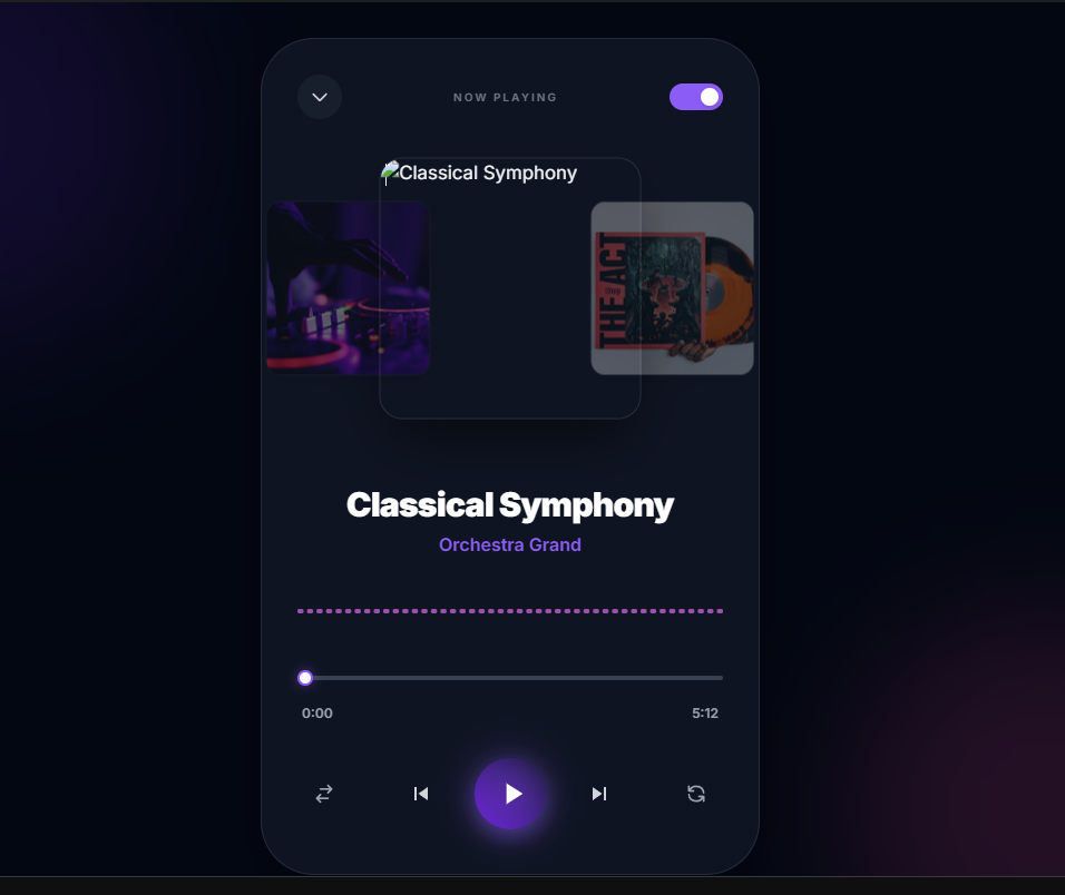 Sleek Music Player UI