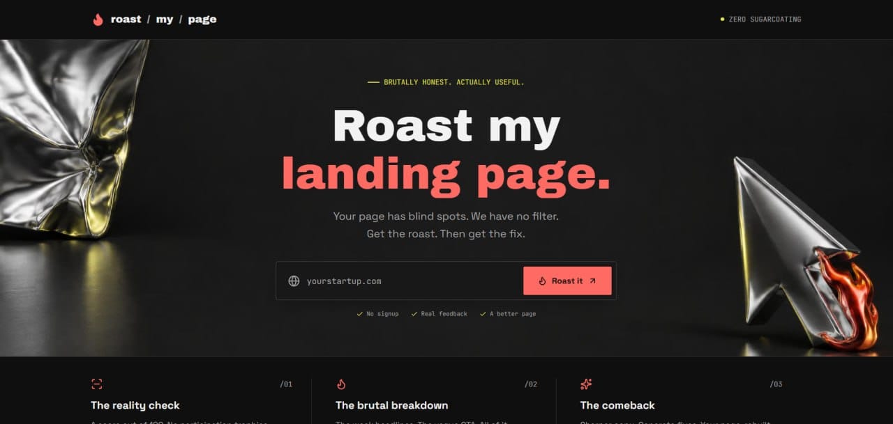 Roast My Landing Page: Turn Brutal AI Feedback Into a Better Website