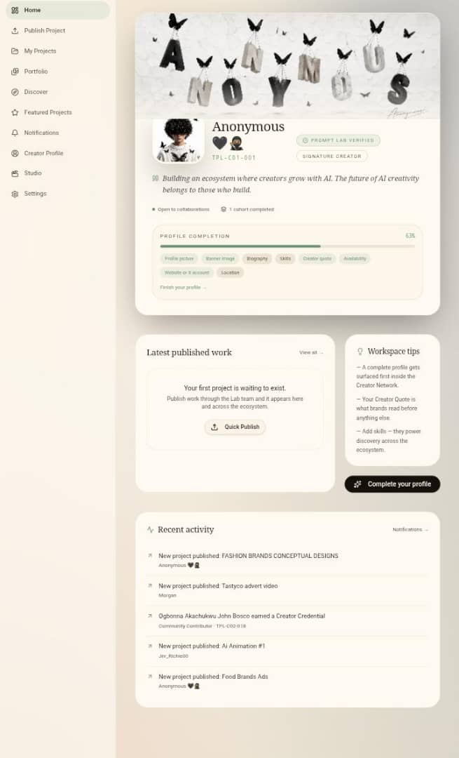 The Prompt Lab — an AI Creative Ecosystem for AI creators
