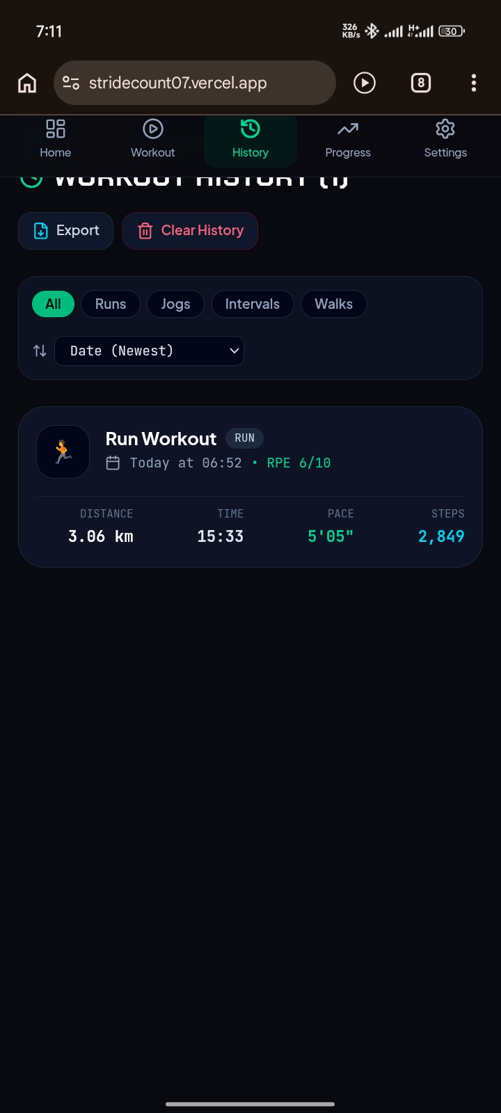 STRIDE COUNT