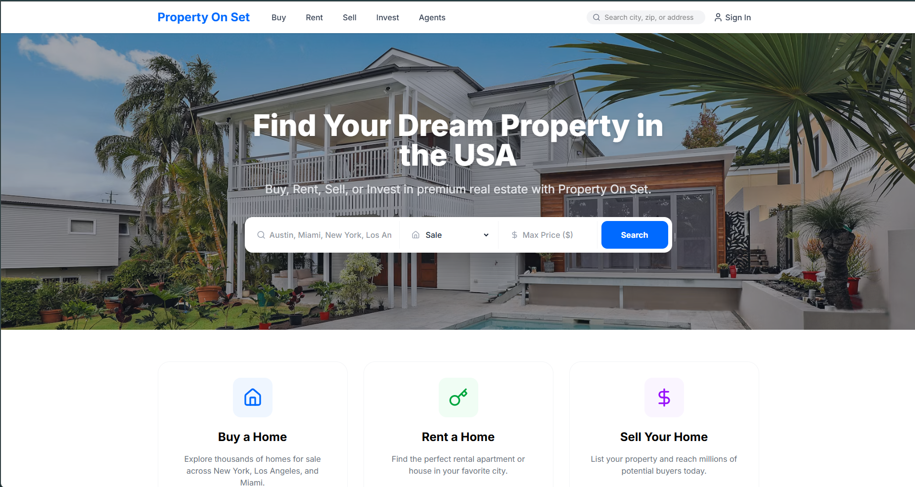 Property On Set : A AI generated Real Estate Site