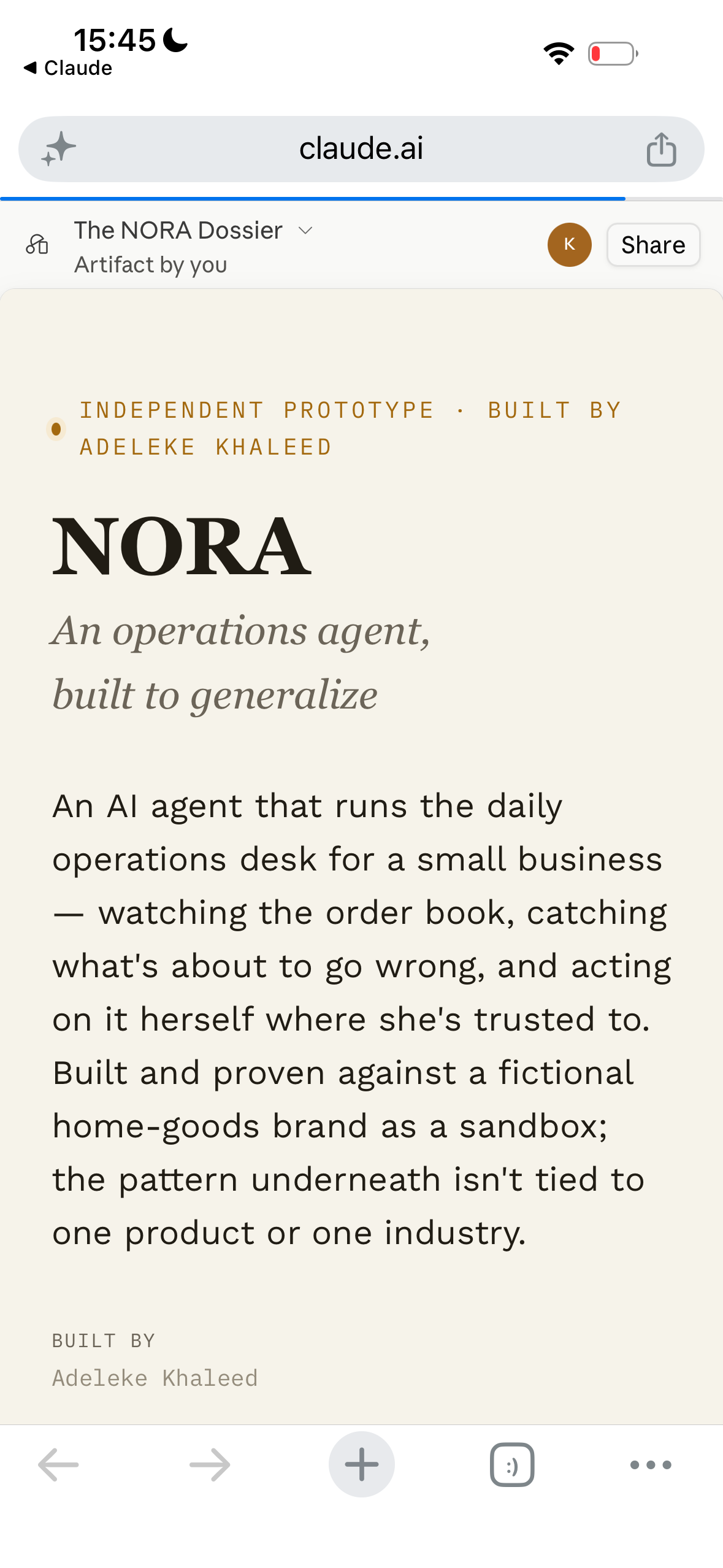 Day 11 of posting my build: NORA