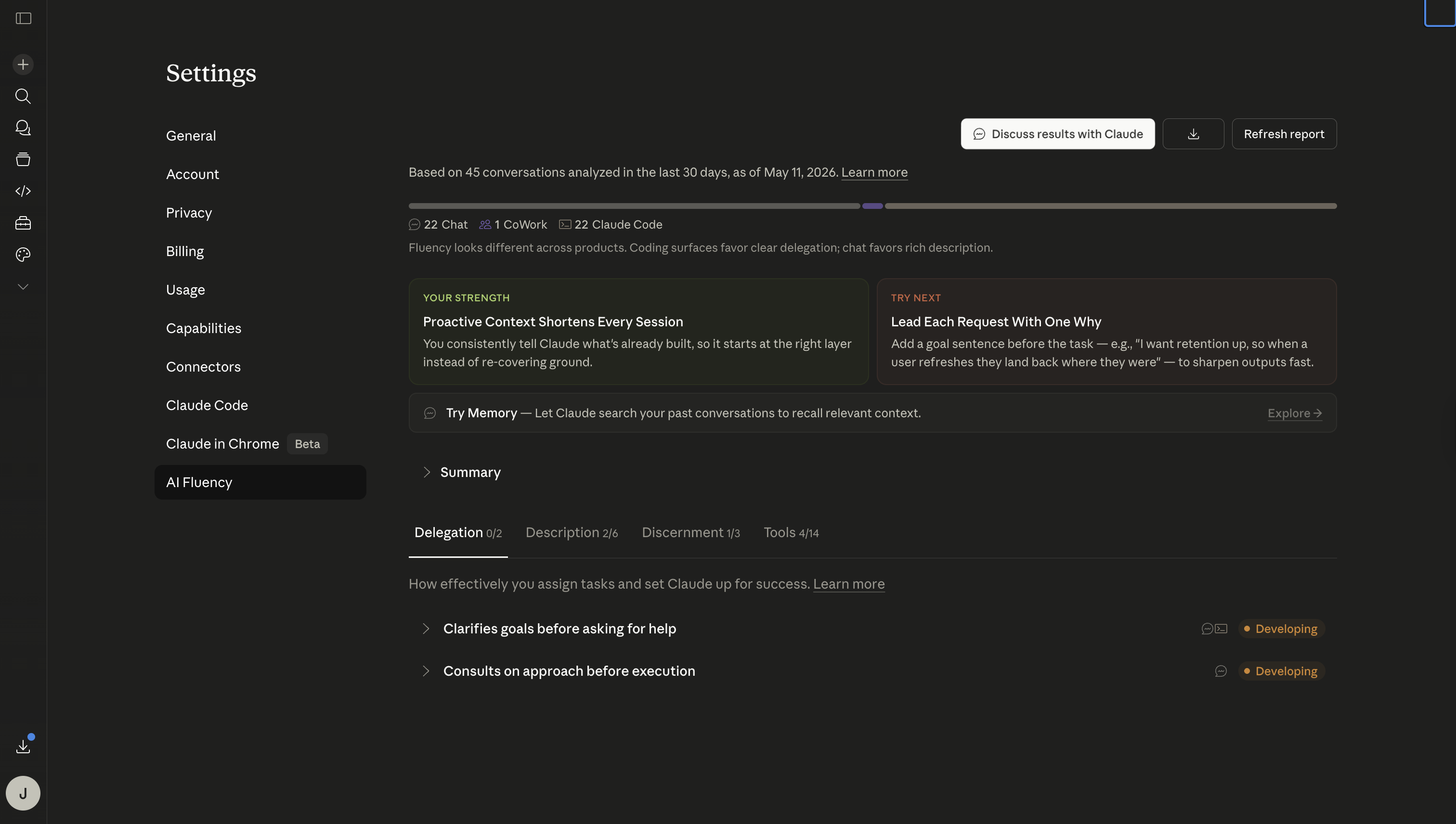 Did you use the new AI fluency feature on Claude? It tells you how use Claude well, and how you can do it better.
