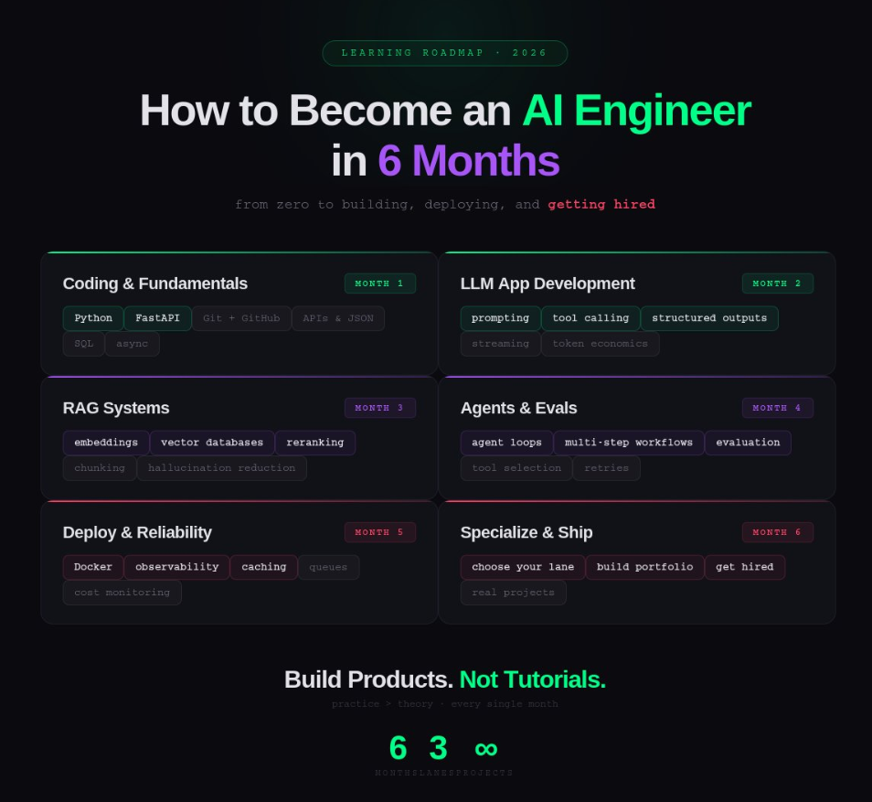 How to become AI engineer in next 6 months: