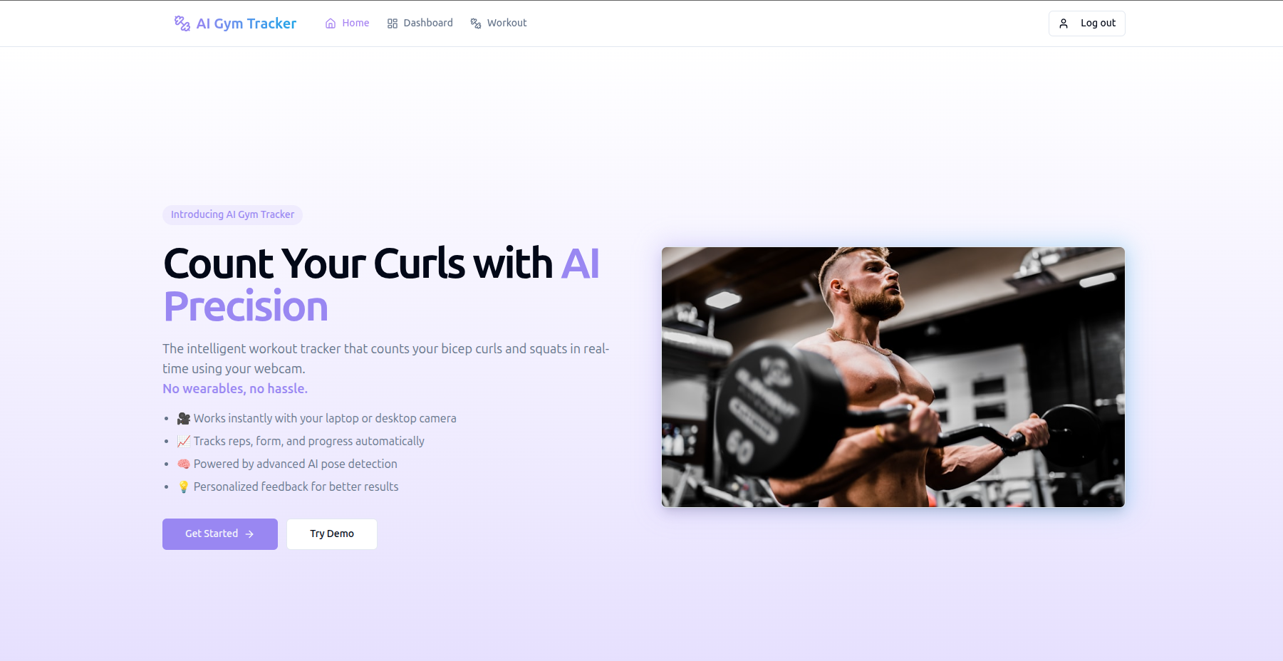 I built an AI-powered Fitness Tracker that combines computer vision with personalized AI recommendations. It uses webcam feeds for real-time pose estimation (counting reps for curls/squats) and generates custom diet and exercise routines based on a user's specific biometrics and goals.