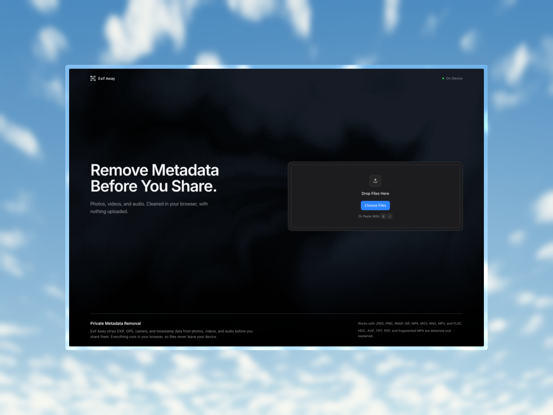 Exif Away: Private Metadata Cleaner - image 1