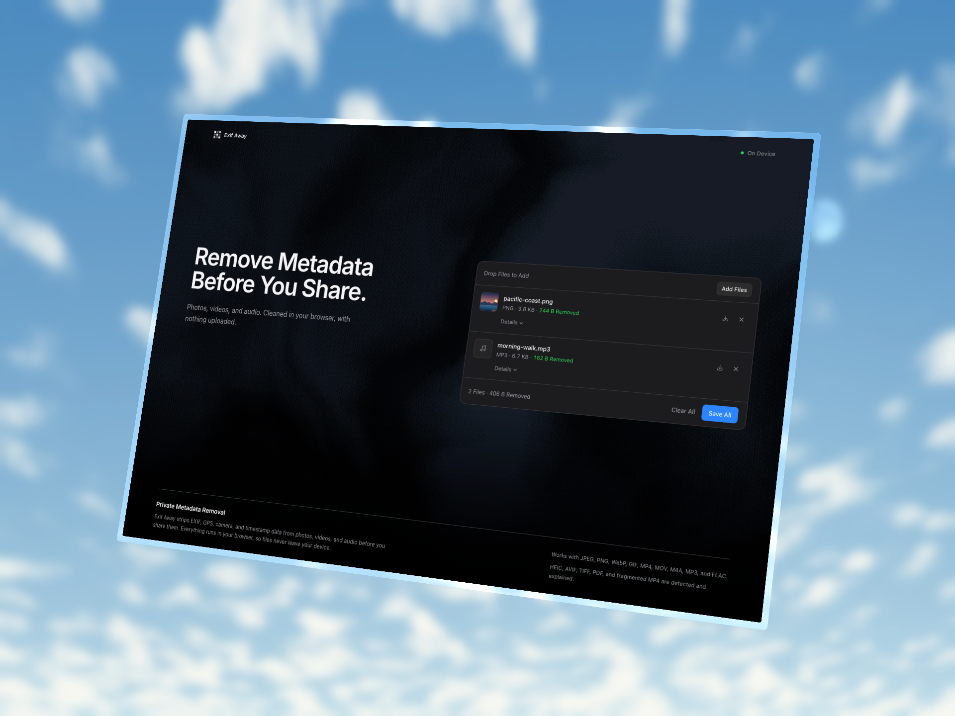 Exif Away: Private Metadata Cleaner - image 2