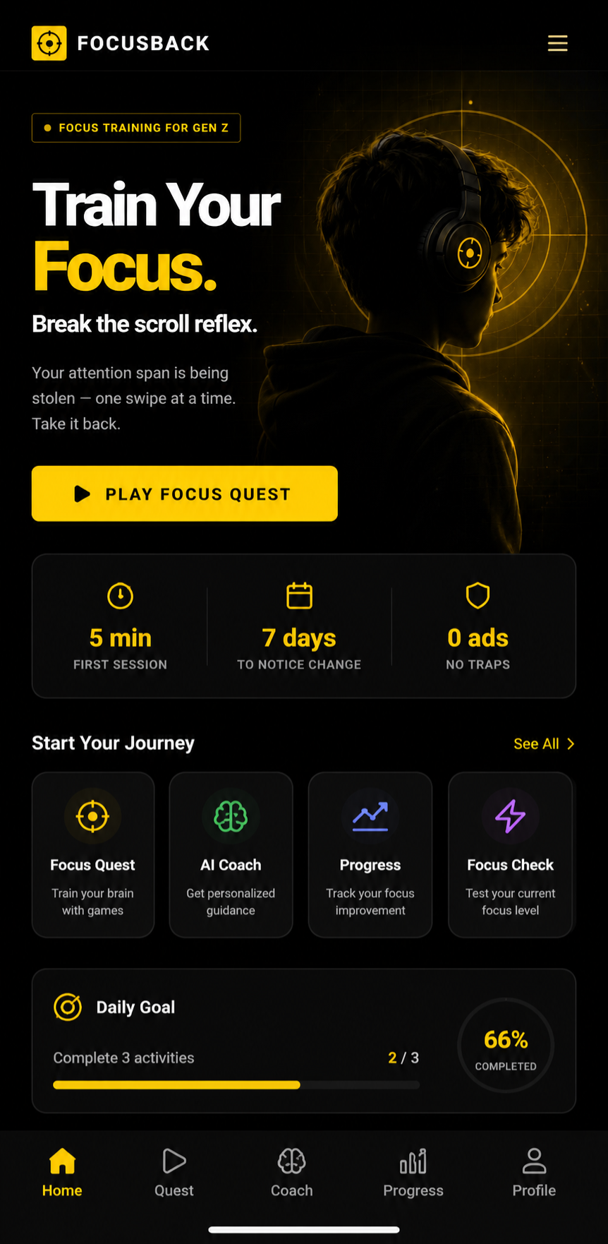 Focus Back - Your Daily Gym for Focus.