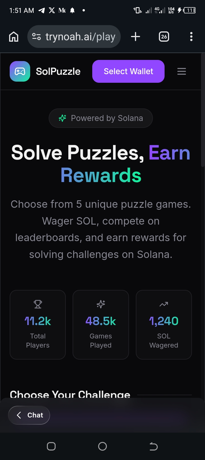 Solana powered game called SOL-Puz was build with @trynoahai on x. After series of questions this was the out come.